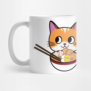 Orange Ramen Cat Mug